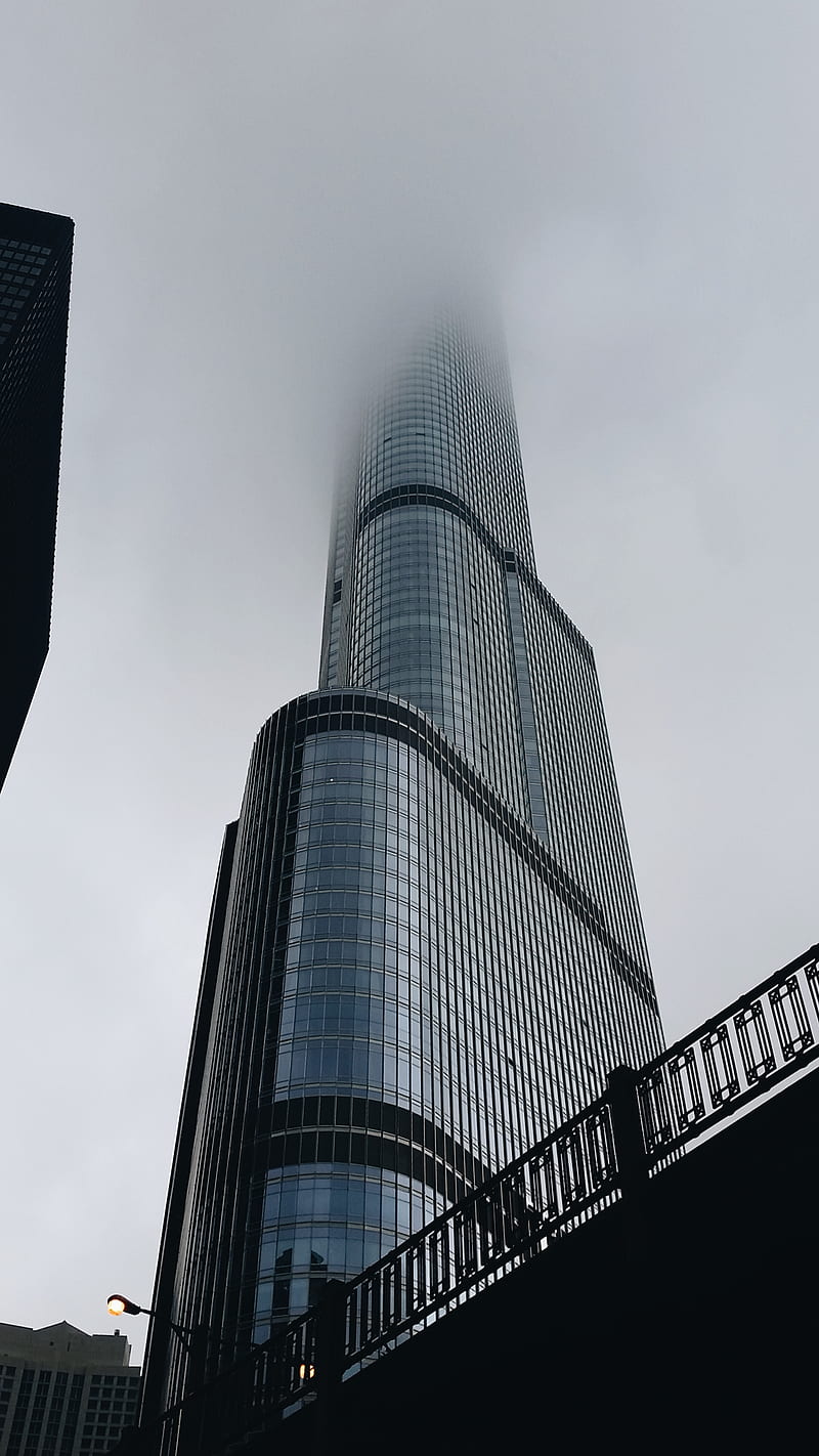 Trump tower, city, clouds, edificios, skyscraper, urban, HD phone wallpaper