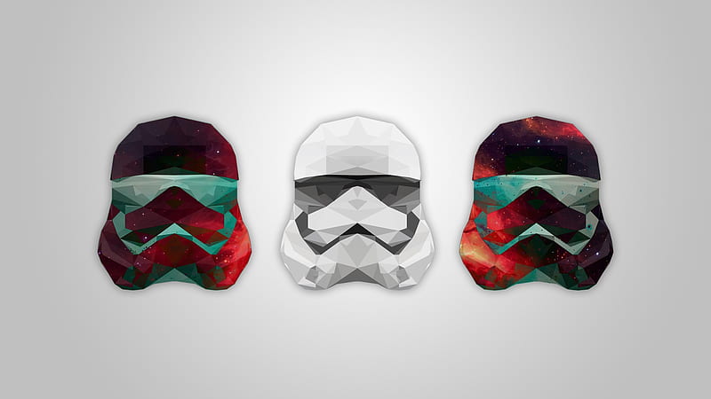 Abstract Artistic Helmet Stormtrooper, stormtrooper, star-wars, movies, abstract, artist, minimalism, HD wallpaper