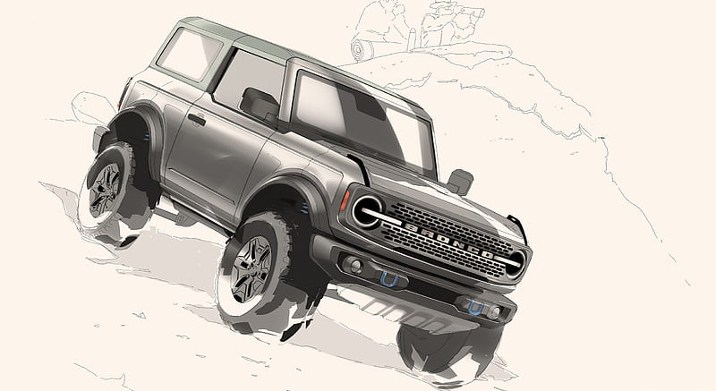 2021 Ford Bronco - Design Sketch , car, HD wallpaper