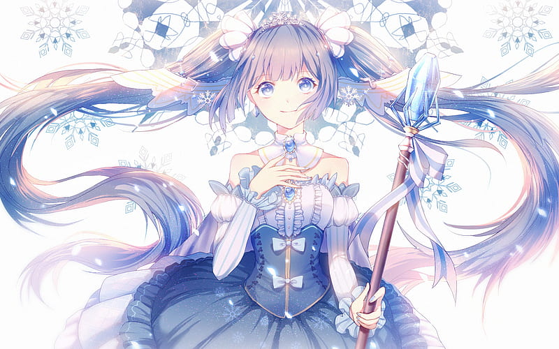 Yuki Miku, spear, manga, Magica Wars, magical girl, Yuki-miku, HD wallpaper