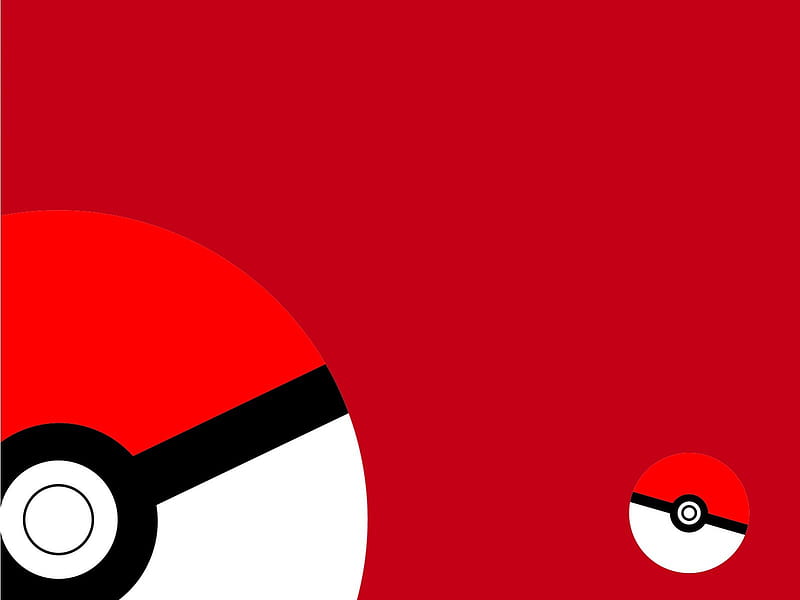Pokemon Pokeball (Red), simple, red, Pokemon, Pokeball, HD wallpaper