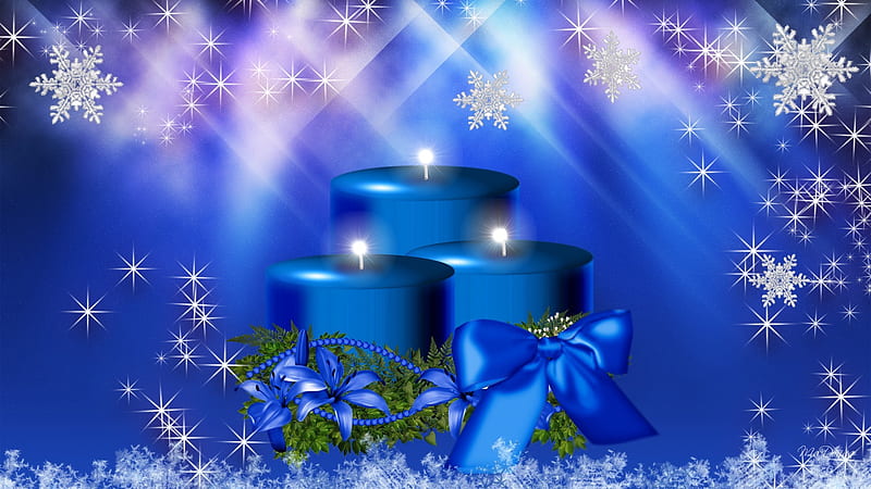 Stars, Christmas, Holiday, Decoration, Candle, Snowflake, HD wallpaper ...