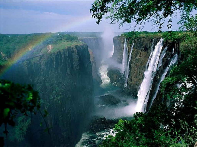 Victoria-Falls, nature, HD wallpaper