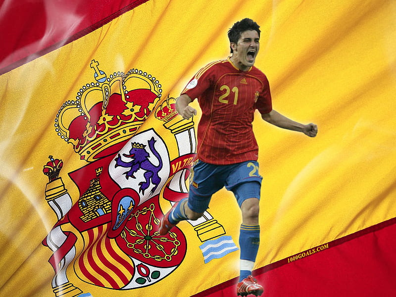 David Villa, football, world cup, team, spanish, esports, spain, HD wallpaper