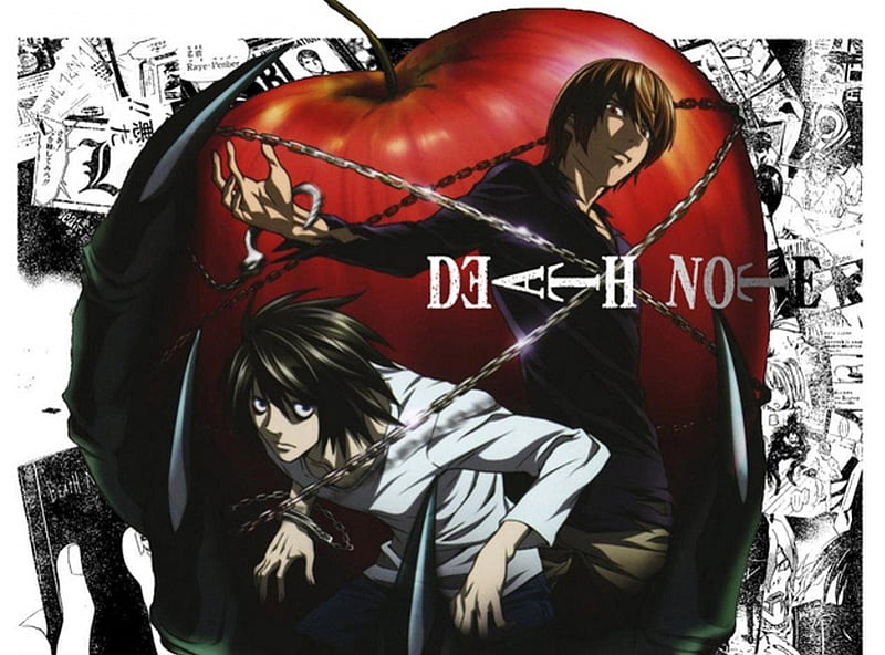 [Death Note], apple, note, death, anime, HD wallpaper