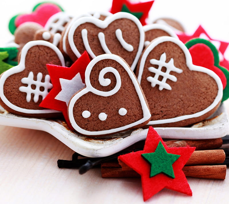 Xmas Cookies, christmas, holiday, sweets, winter, HD wallpaper
