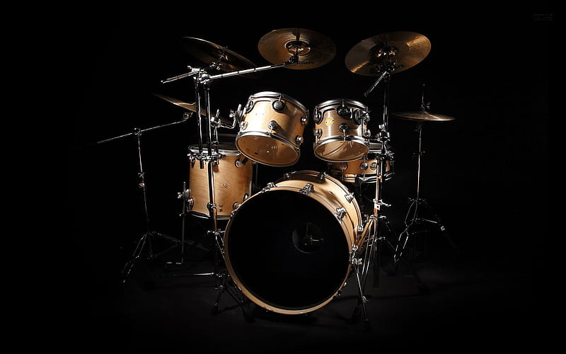 drum kit-music theme, HD wallpaper