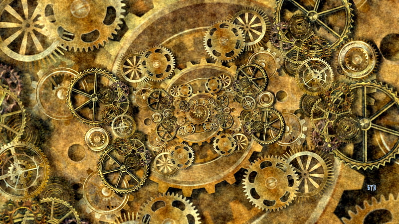 steampunk wallpaper gears