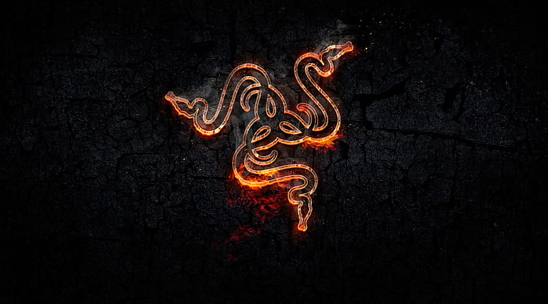 Razer Fire Background Ultra, Computers, , Tech, background, Fire, Technology, Logo, Hardware, razer, Gaming, snakes, forged, HD wallpaper