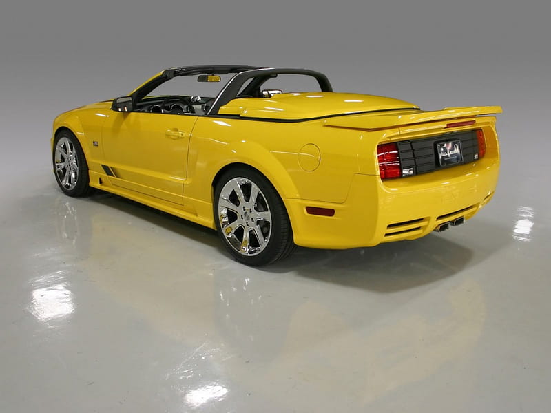 saleen s281 convertible, yellow, convertible, saleen, car, HD wallpaper
