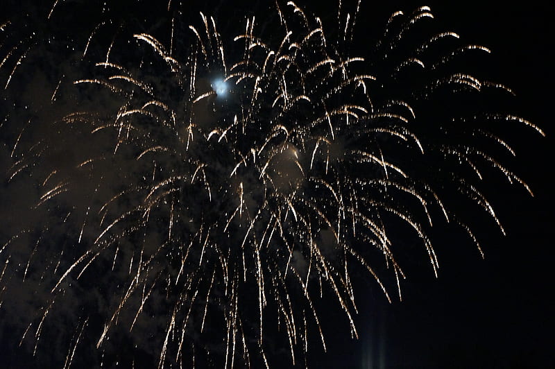 Fireworks, pyrotechnics, pyro, glitter, HD wallpaper