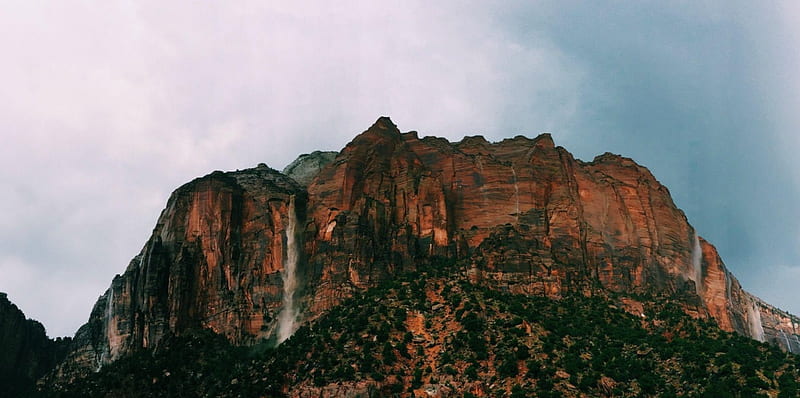 Zion Ntl. Park, mountain, cool, nature, fun, waterfalls, HD wallpaper
