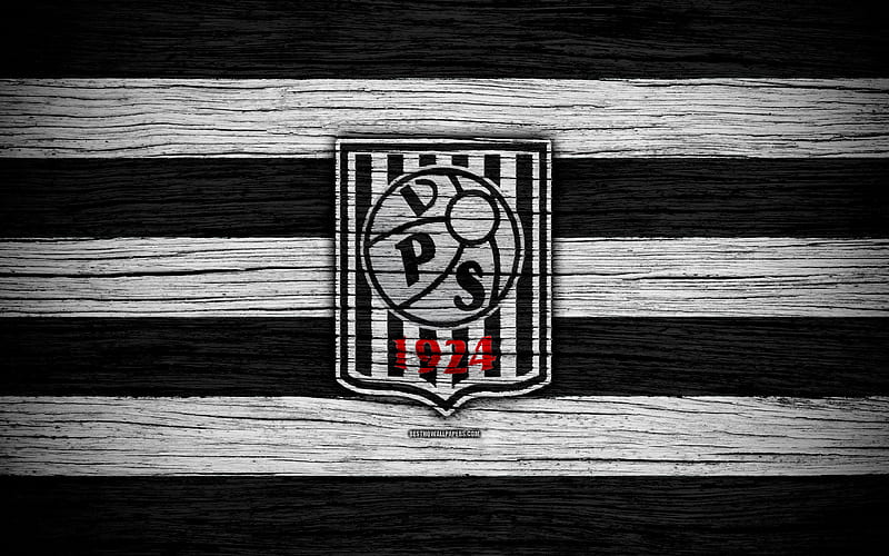 Vaasan Palloseura FC Veikkausliiga, football club, logo, Finnish Premier Division, Finland, Vaasan Palloseura, football, wooden texture, FC Vaasan Palloseura, HD wallpaper