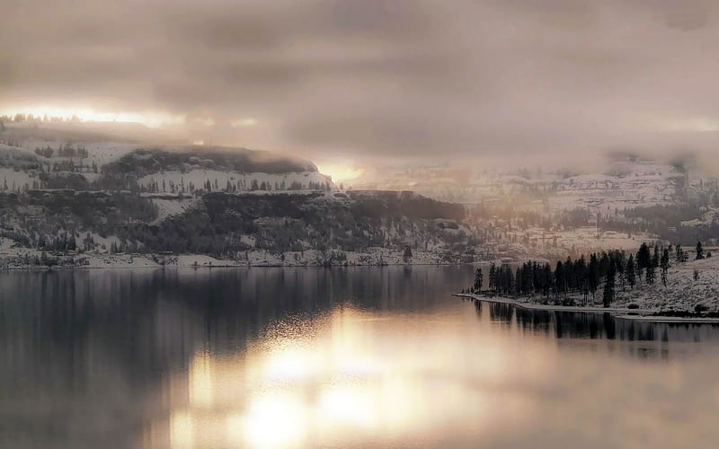 winter-beautiful landscape, HD wallpaper