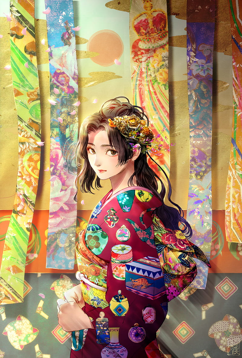 anime girls, anime, original characters, HD phone wallpaper