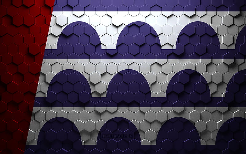 Flag of Des Moines, Job, Honeycomb art, Des Moines hexagons flag, Des Moines, zd hexagons art, Des Moines flag, HD wallpaper