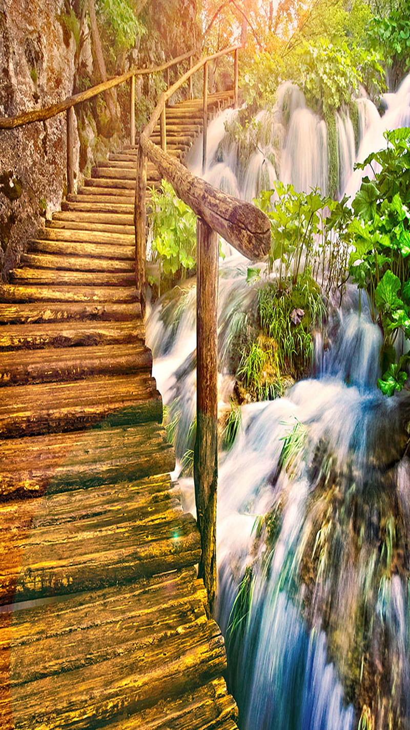 Bridge, fall, water, HD phone wallpaper | Peakpx