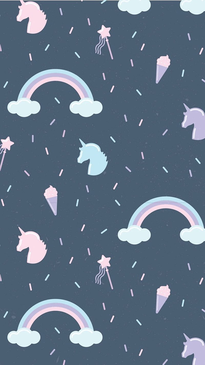 Unicorn, cute, pattern, rainbows, sprinkles, HD phone wallpaper | Peakpx