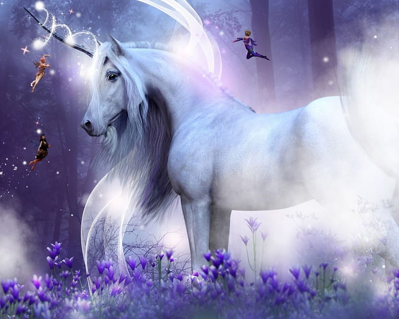 Magical Horse, magical, fantasy, horse, blue, HD wallpaper
