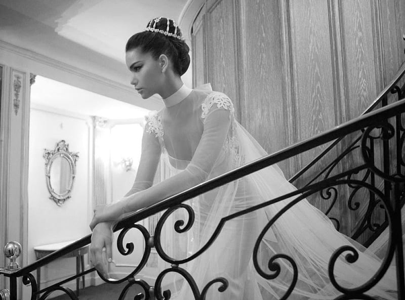 Beautiful as a princess from a dream, bonito, bride, dress, white, HD ...