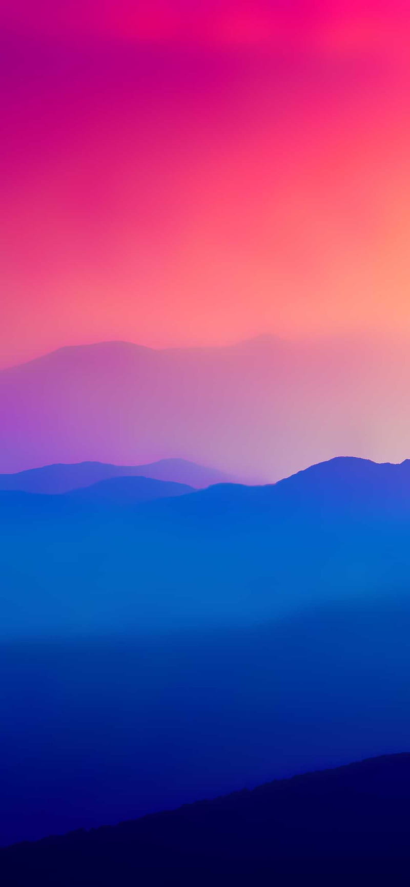 Mountains, blue mountain, nature, pink, tough, HD phone wallpaper