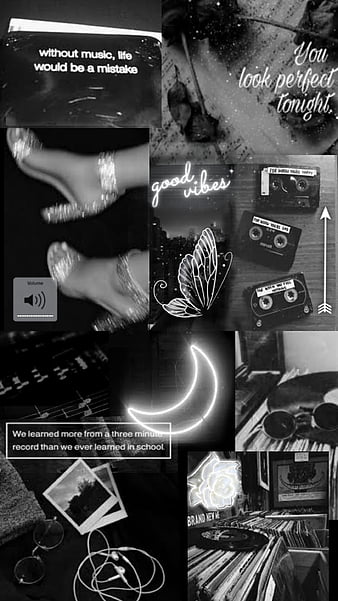 music aesthetic, black, night, HD phone wallpaper