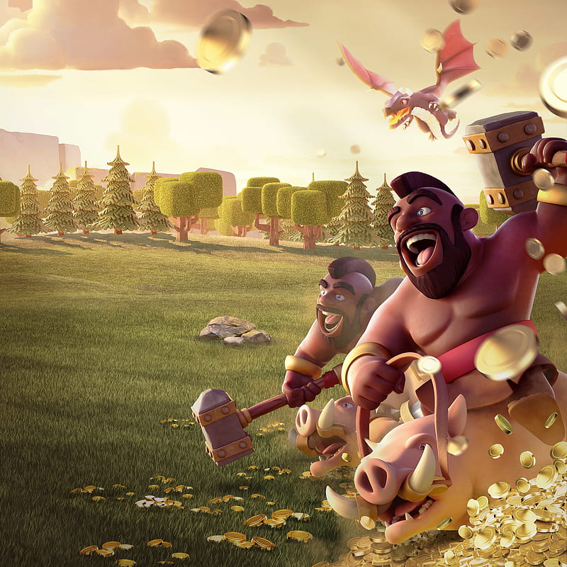 Hog Rider Clash Of Clans, hog-rider, clash-of-clans, supercell, games, 2016-games, HD phone wallpaper