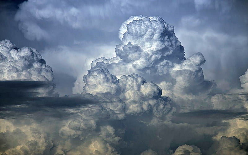 Brewing Thunderheads Developing a Storm, BEAUTY, NATURE, DANGER, STORMS, HD wallpaper