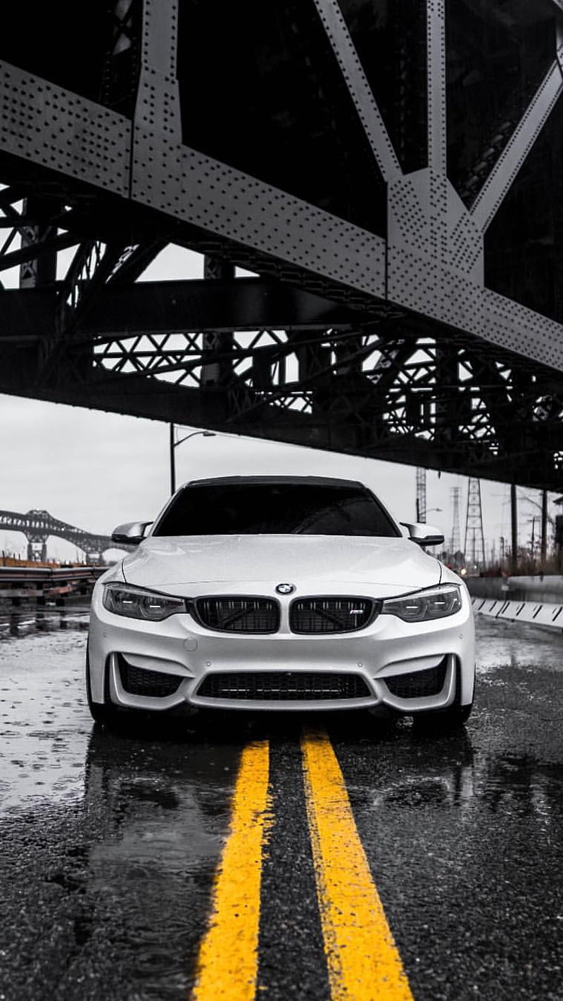 BMW M3, car, f80, front view, m power, sedan, vehicle, white, HD phone wallpaper