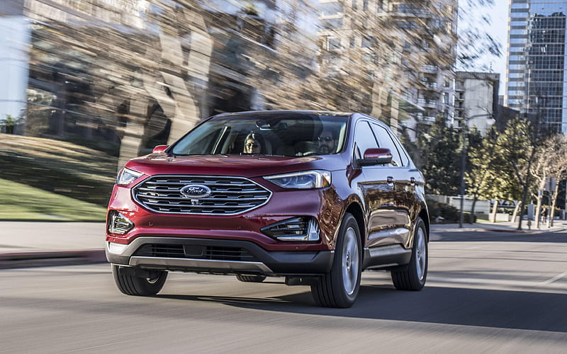 Ford Edge road, 2019 cars, SUVs, motion blur, new Edge, Ford, HD wallpaper