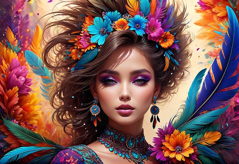 and beautiful pretty art 4k full HD flower princess