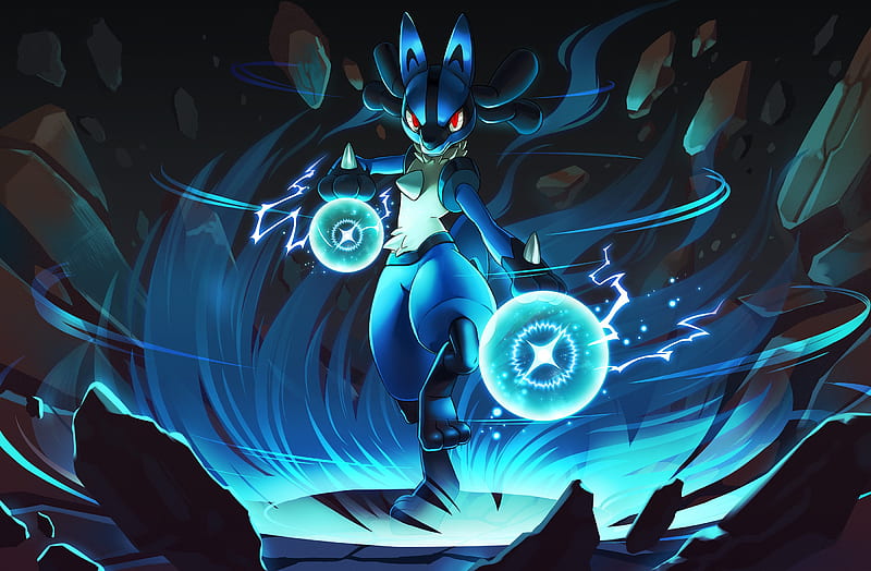 Lucario: Lucario là một trong những Pokémon được yêu thích nhất bởi ngoại hình tuyệt đẹp và sức mạnh lửa cháy. Hình ảnh của Lucario sẽ khiến bạn thích thú và muốn thử chiến đấu với nó ngay lập tức. Translation: Lucario is one of the most popular Pokémon for its beautiful appearance and fiery strength. Lucario\'s image will make you excited and want to fight it immediately.