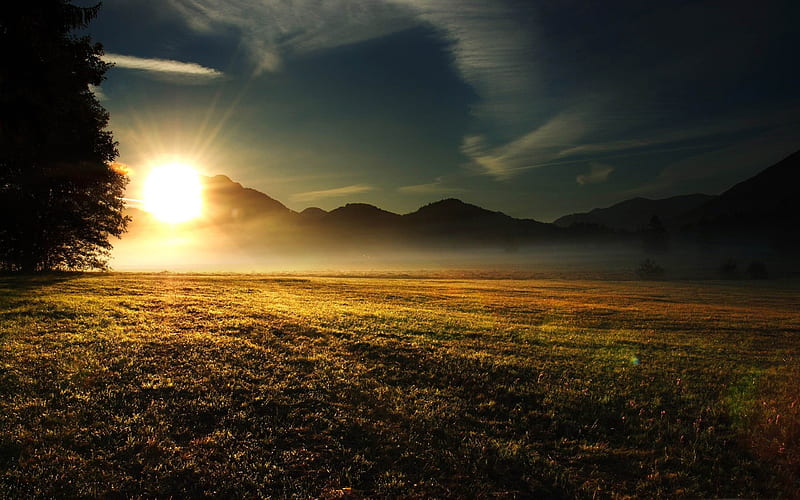 sundown-The magnificent natural scenery, HD wallpaper
