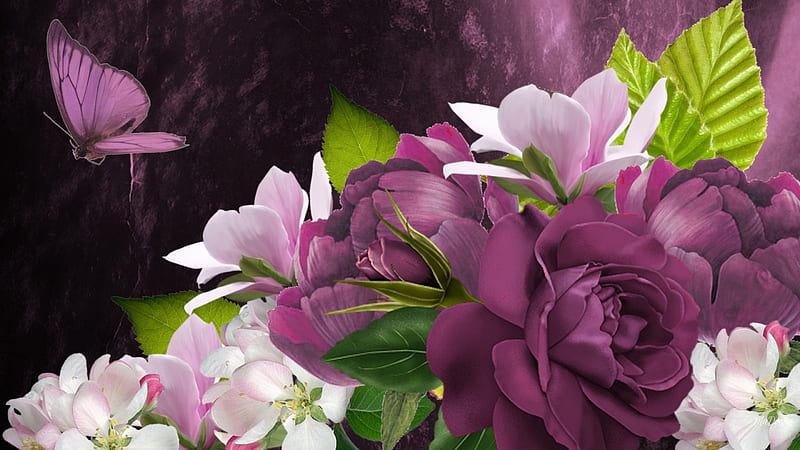 Extravagant Elegance, sakura, magnolia, fragrant, wine, spring, roses, elegant, apple blossoms, peonies, leaves, butterfly, merlot, summer, flowers, HD wallpaper