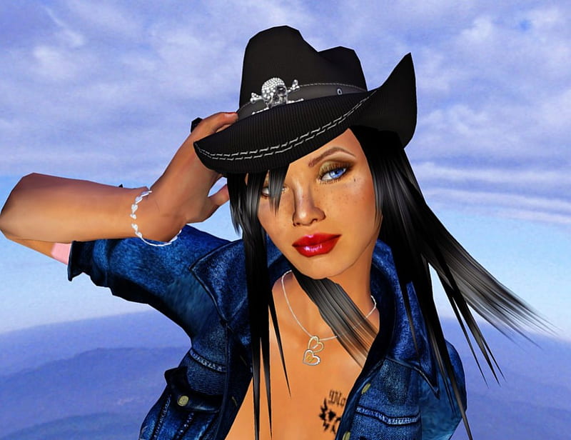 Outlaw Fantasy Cowgirl Abstract Hat Hd Wallpaper Peakpx