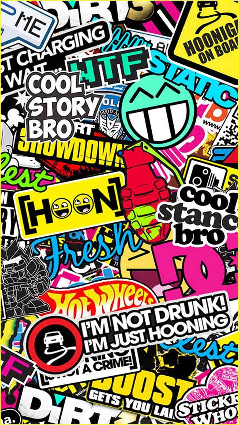 Sticker bomb, boom, logo, skate, HD phone wallpaper