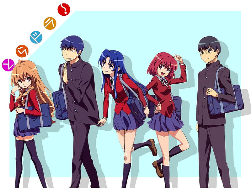 Toradora Group!, toradora, taiga, kitamura, ami, ryuuji, minorin, HD wallpaper