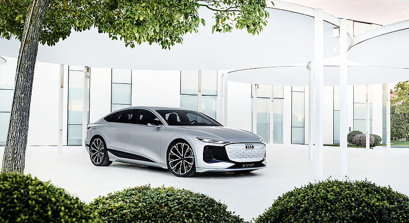2021 Audi A6 e-tron Concept (Color: Helio Silver) - Front Three-Quarter , car, HD wallpaper