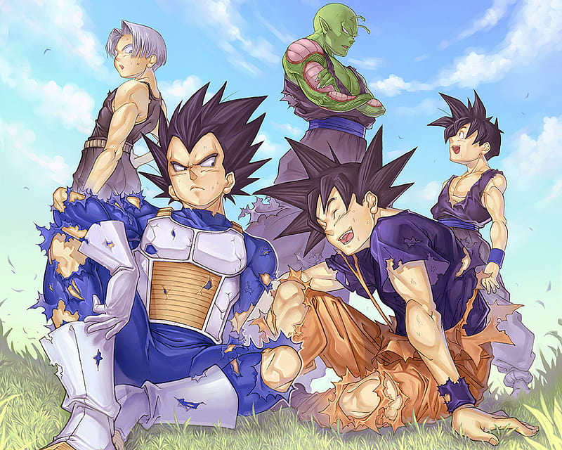 Z Fighters fun times, z fighters, warrior, dragonball, anime, HD wallpaper