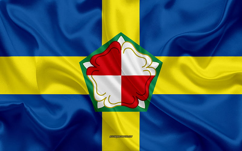 Flag of Pembrokeshire silk flag, Pembrokeshire flag, silk texture, Counties of Wales, Pembrokeshire, Wales, United Kingdom, HD wallpaper