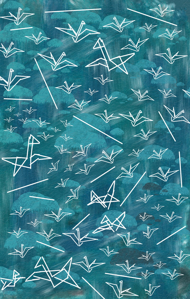 Paper Crane storm, bird, fly, HD phone wallpaper