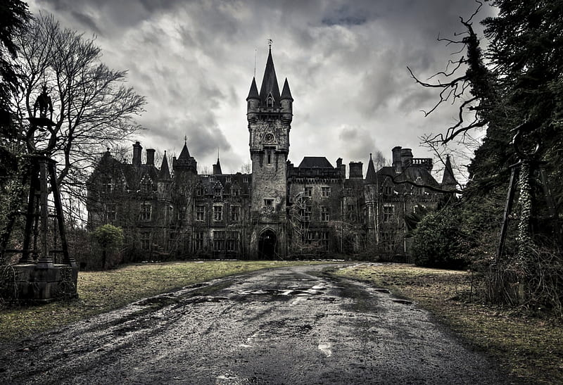 Miranda Castle, Castle, Old, dark Castle, Castles, dark, HD wallpaper