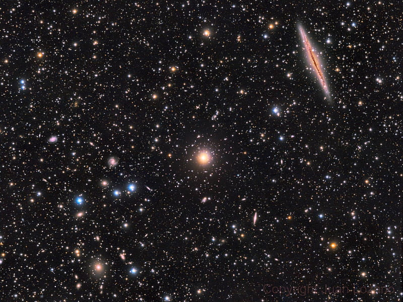 NGC 891 vs Abell 347, stars, cool, space, fun, galaxies, HD wallpaper