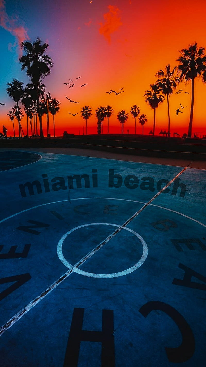 Miami, beach, good, good mornig, jogging, morning, papel, running, track, HD phone wallpaper