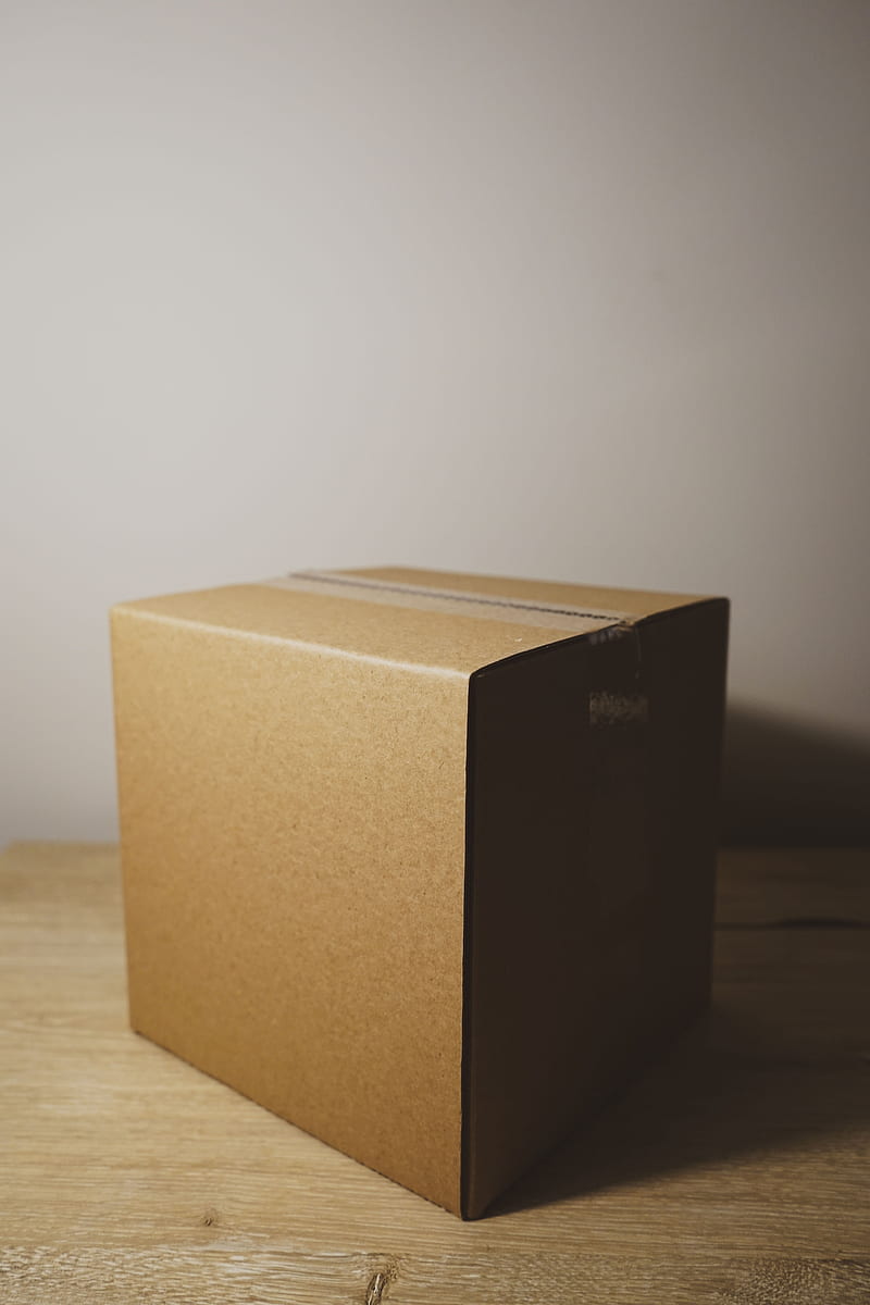 shallow focus of brown cardboard box, HD phone wallpaper