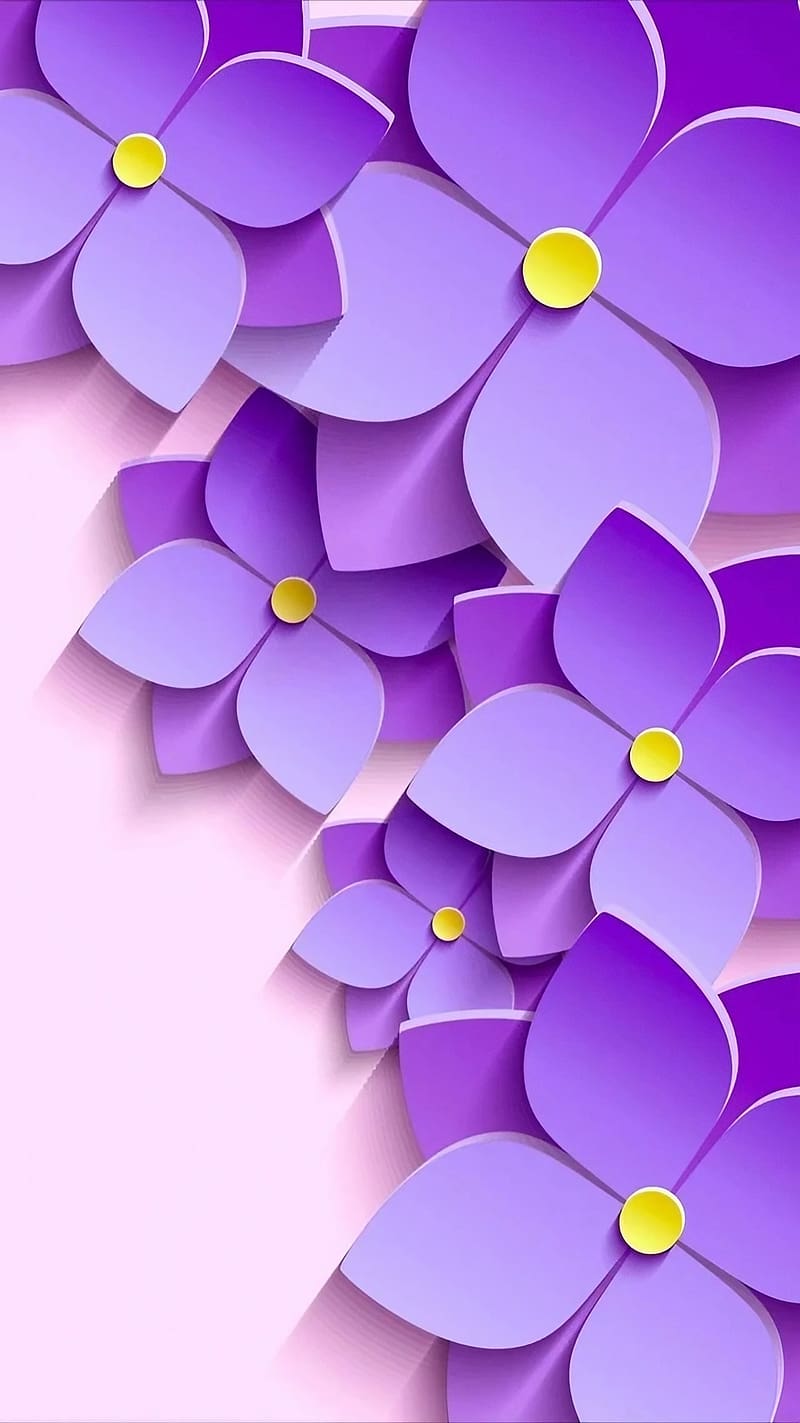 Samsung Galaxy S22 Ultra, Purple Animated Flower, HD phone wallpaper