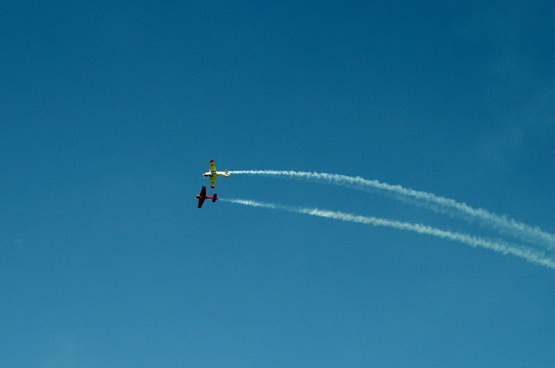 Alberta Air Show 05, Airfields, aircraft, white, sky, blue, HD wallpaper