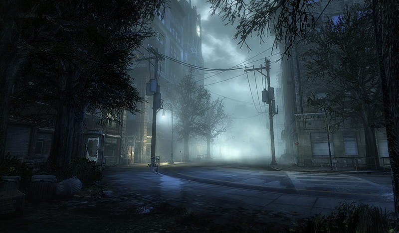 Silent, downpour, dark, silent hill, video game, silent hill- downpour, night, HD wallpaper