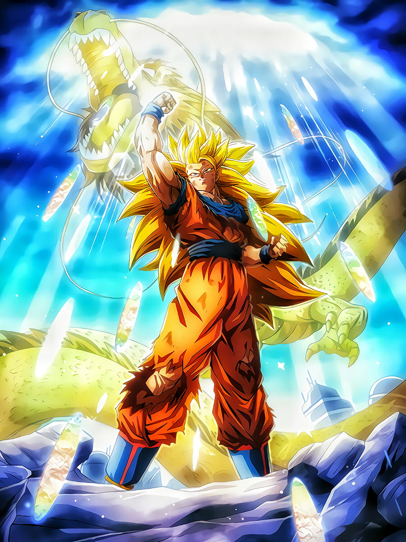 Goku SS3 Dragon Fist, anime, dbz, movies, HD phone wallpaper