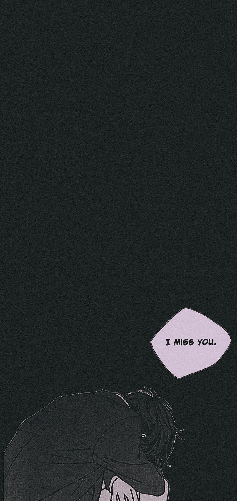 Sad anime boy, anime boy, anime style, black, depressed, i miss you, sad anime, HD phone wallpaper